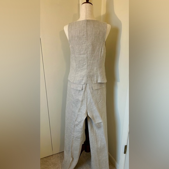 J.Crew NWOT SZ 6 100% NATURAL LINEN Wide-leg Essential Pant 100% linen - Picture 5 of 15